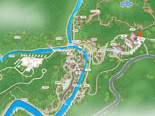 田东结合景区手绘地图智慧导览和720全景技术，可以让景区更加“动”起来，为游客提供更加身临其境的导览体验。
